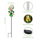 GAOMON Metal Solar Frog Rain Gauge Outdoor Decorative