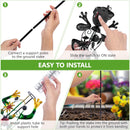 GAOMON Metal Solar Frog Rain Gauge Outdoor Decorative