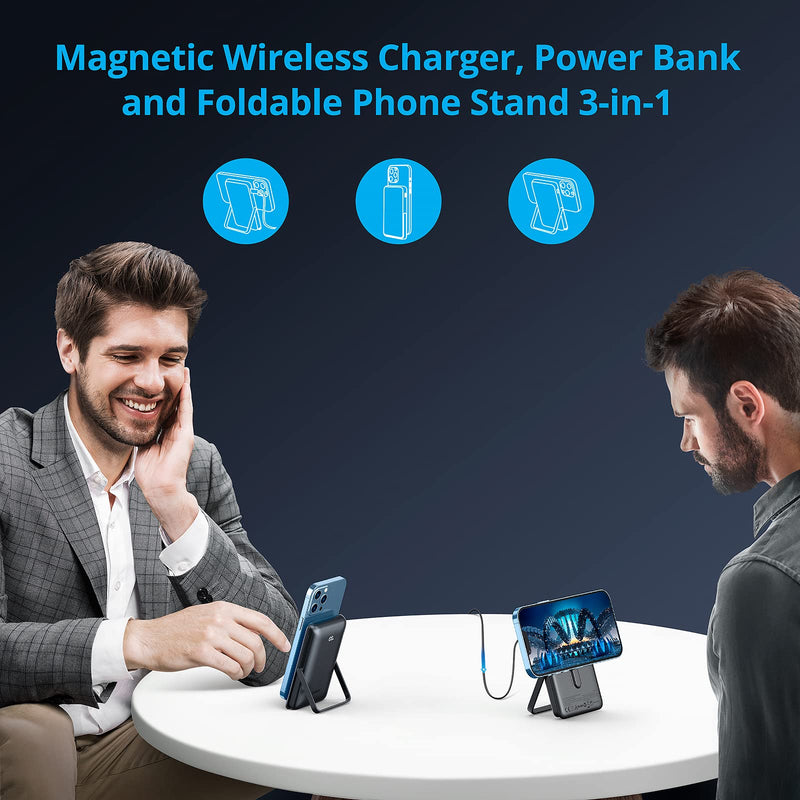 EUKER Wireless Portable Charger Magnetic Power Bank 10000mAh