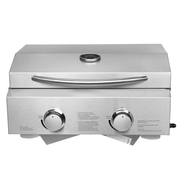 ZOKOP TG-12U Stainless Steel Oven Gas Oven Double Row Double Head Small Oven Silver