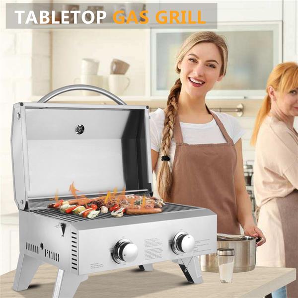 ZOKOP TG-12U Stainless Steel Oven Gas Oven Double Row Double Head Small Oven Silver