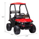 GAOMON Battery Powered Ride on Car Electric Vehicles - Red with Tent
