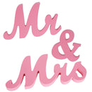 GAOMON 1 Set Wooden Mr And Mrs Letter Ornament Wedding Props Pink