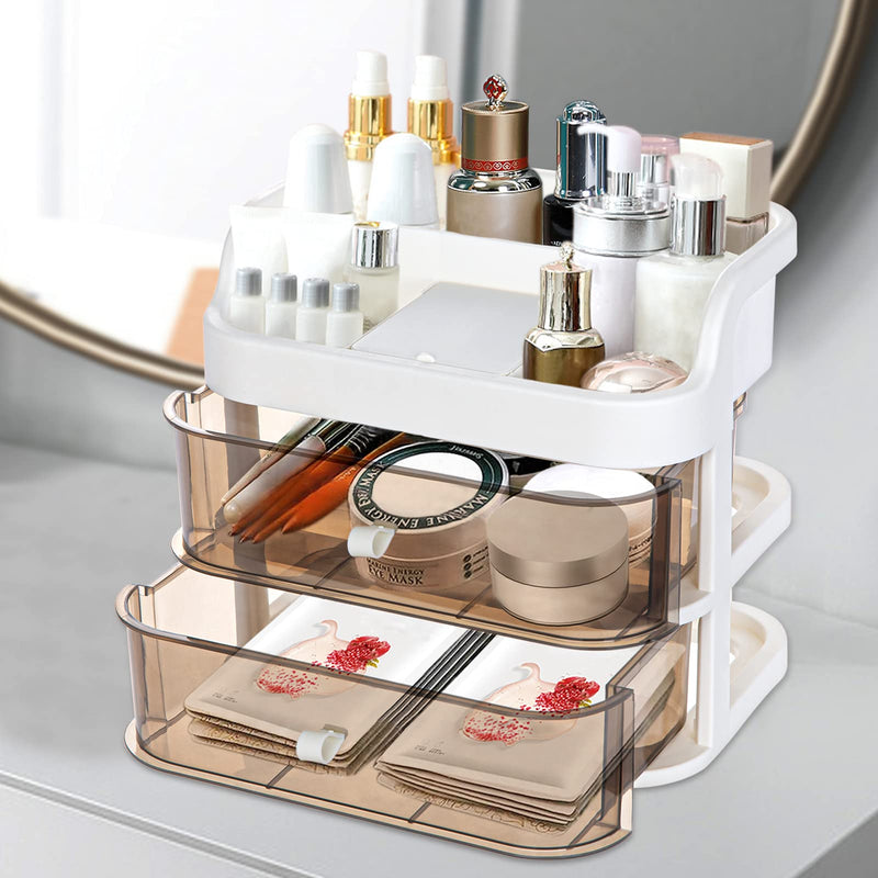 SHININGLOVE Makeup Organizer with 2 Drawers