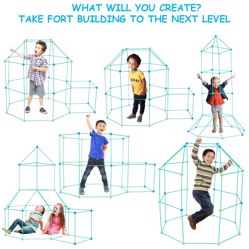 THINKMAX 133pcs Fort Building Kit for Kids STEM Fort Toys