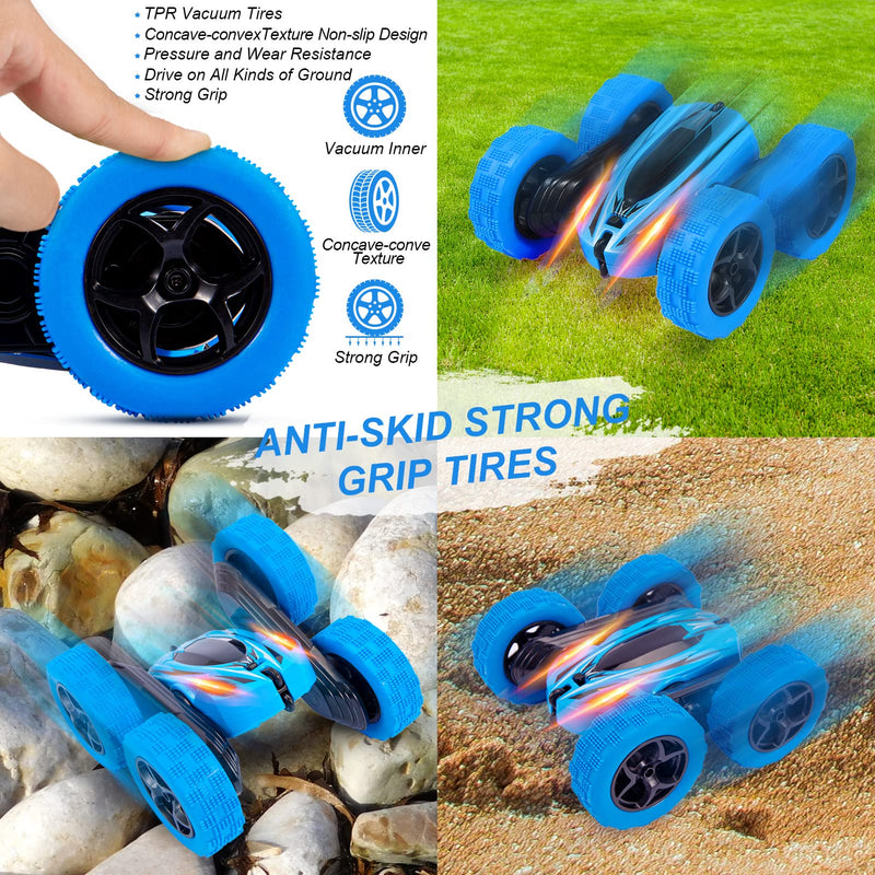 WHIZMAX RC Stunt Car Watch Gesture Sensor Car 4WD 360¡ã Rotating Car Blue