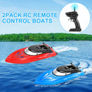 GAOMON 2PACK 10km/H 2.4G High Speed Remote Control Boats (Blue+Red)