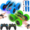 GAOMON 2PACK RC Stunt Car Remote Control Car with Wheel Lights Blue+Red