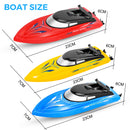 GAOMON 3PACK 10km/H 2.4G High Speed Remote Control Boats (Blue+Yellow+Red)