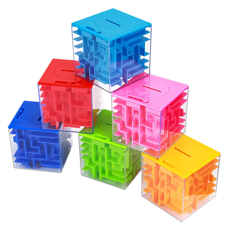 THINKMAX 6Pcs Money Maze Puzzle Box for Kids and Adults