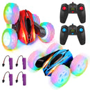 GAOMON 2PACK RC Stunt Car Remote Control Car with Wheel Lights Blue+Red