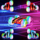 GAOMON 2PACK RC Stunt Car Remote Control Car with Wheel Lights Blue+Red