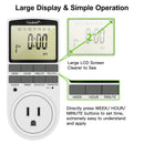 GAOMON Digital Timer Outlet Indoor Plug-in Electric Timer