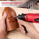 GAOMON 88pcs Rotary Tool Kit 1.5Amp Variable Speed with Flex Shaft DIY Projects