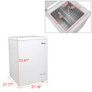 ZOKOP BD-100 100L Single Door Horizontal Freezer AC115V 60Hz Freezing Refrigerator White