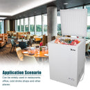 ZOKOP BD-100 100L Single Door Horizontal Freezer AC115V 60Hz Freezing Refrigerator White