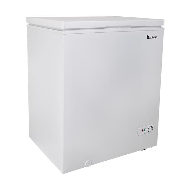 ZOKOP BD-150 143L Single Door Horizontal Freezer AC115V 60Hz Freezing Refrigerator White