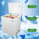 ZOKOP BD-150 143L Single Door Horizontal Freezer AC115V 60Hz Freezing Refrigerator White