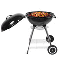 ZOKOP 18 Inch Apple Charcoal Stove Enamel White Side Wheel Diameter 15cm