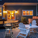 ZOKOP 18 Inch Apple Charcoal Stove Enamel White Side Wheel Diameter 15cm