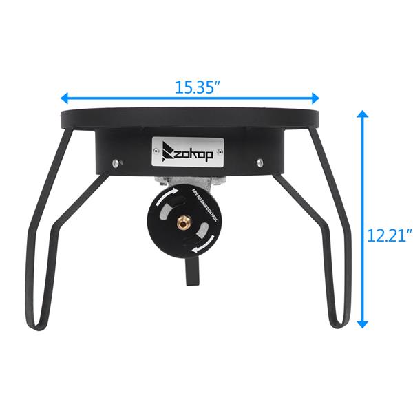 ZOKOP EY31-54 Outdoor Round Furnace 20W BTU Head Diameter 26cm with 1.2m Leather Tube