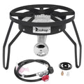 ZOKOP EY31-54 Outdoor Round Furnace 20W BTU Head Diameter 26cm with 1.2m Leather Tube