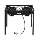 ZOKOP EX72 Double Burner Outdoor Camp Stove Gas Cooker  Portable Cast Iron Patio Cooking Burner