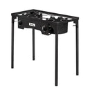 ZOKOP EX72 Double Burner Outdoor Camp Stove Gas Cooker  Portable Cast Iron Patio Cooking Burner