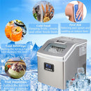 ZOKOP HZB-18F Ice Maker 115V 120W Stainless Steel for Home Kitchen Silver