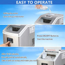 ZOKOP HZB-18F Ice Maker 115V 120W Stainless Steel for Home Kitchen Silver