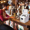 ZOKOP HZB-18F Ice Maker 115V 120W Stainless Steel for Home Kitchen Silver