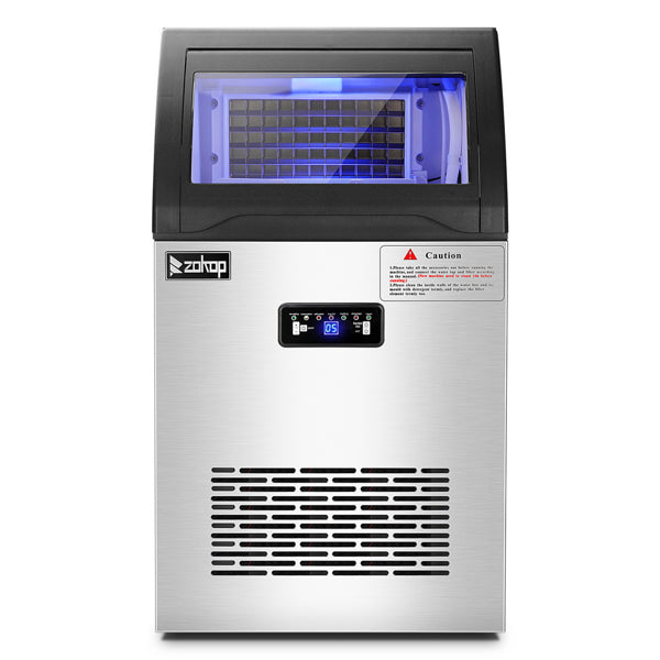 ZOKOP Ice Maker Cube Machine SKFC50FL 120V 495W Stainless Steel Frees